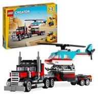LEGO Creator 3in1 Flatbed Truck with Helicopter Toy to Propeller Plane and Fu...