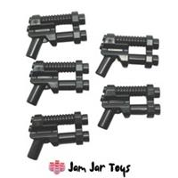 LEGO Guns Twin Barrel 5 x NEW Black / Space For Minifigures - W12