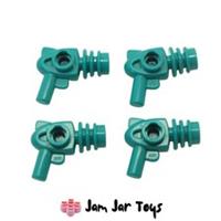 LEGO Guns Weapon Sci-Fi Ray Gun Rounded Heat Diffusers Turquoise 4 x NEW W42
