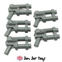 LEGO Guns Twin Barrel 5 x NEW Grey / Space For Minifigures W13