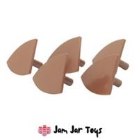 LEGO Knight Shields Triangular 5 x NEW Plain Reddish Brown For Minifigures W22