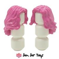 LEGO Minifigure Hair Mid-length Side Parting Wavy - Dark Pink x 2 NEW H131