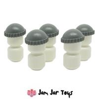 LEGO Minifigure Knitted Cap Pixie Hat Dark Bluish Grey x5 NEW HG53