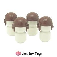 LEGO Flying Helmet Hat Reddish Brown Minifigures x4 NEW Aviator Pilot HG21