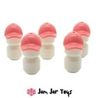 LEGO Minifigure Caps Coral Baseball Hat Curved Bill Seams x5 NEW HG51