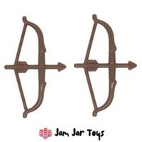 LEGO Longbows 2x NEW Reddish Brown Bow & Arrow Castle Hobbit LOTR Pieces W20