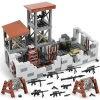 WW2 Army Military Base MOC Building Blocks Set with Soldiers & Weapons Quality