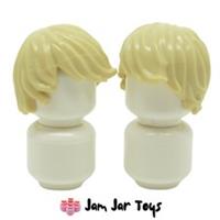 LEGO Minifigure Hair Tan Tousled with Side Part x2 NEW Wig Friends City H65