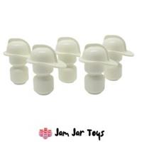 LEGO Firemans Hats 5x White NEW HG63 Minifigure City Helmet Accessory