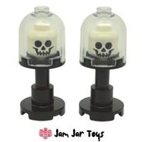 LEGO Skeleton Skull Display Stands 2x NEW Halloween Monster Scary Pieces A13