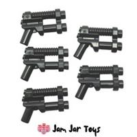LEGO Space Guns 5x NEW Black Twin Barrel Blasters for Minifigures W12