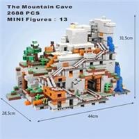 Unbuilt The Minecraft Mountain Cave 21137 Moc 2688PCS Plus Figures, Accessories