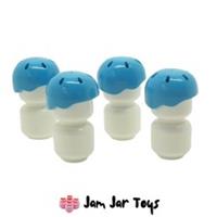 LEGO Minifigure Sports Helmet with Vent Holes Dark Azure x4 NEW HG70