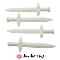 LEGO Long Sword Greatsword White x4 NEW Knights Castle Weapon Minifigure W38