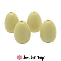 LEGO Dinosaur Eggs 4x NEW Tan Minifigure Accessories Easter Food Jurassic A6