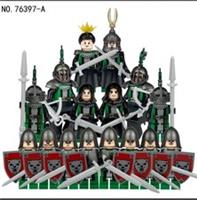 Set Of 16: Medieval Knights, King, Queen Play Set Fantasy Custom Minifigure Lego
