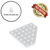 LEGO White Wedge, Plate 6 x 6 (5 Pack) 6106 NEW FREE P&P