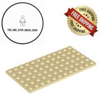 LEGO Tan Plate 6 x 12 (4 Pack) 3028 NEW FREE P&P