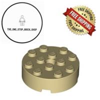 LEGO Tan Brick, Round 4 x 4 with Hole (5 Pack) 87081 NEW FREE P&P