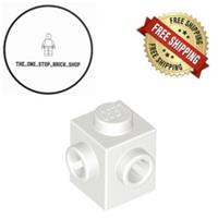 LEGO White Brick Modified 1x1 with Studs on 2 Sides (5 Pack) 26604 NEW FREE P&P