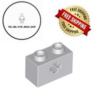 LEGO Light Bluish Gray Technic Brick 1x2 with Axle Hole (5 Pack) 32064 NEW