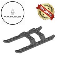 LEGO Dark Bluish Gray Helicopter Sled Rails 12 x 6 (2 Pack) 30248 NEW