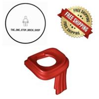 LEGO Red Minifigure Scarf Long Wrapped 25376 (2 Pack) NEW