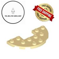 LEGO Tan Plate, Round Half 3 x 6 (5 pack) 18646 NEW FREE P&P