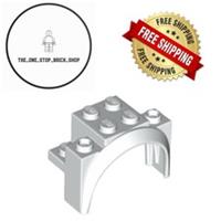 LEGO White Vehicle, Mudguard Arch 4 x 2 (4 pack) 18974 NEW FREE P&P