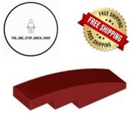 LEGO Dark Red Slope, Curved 4 x 1 (5 pack) 61678 NEW FREE P&P