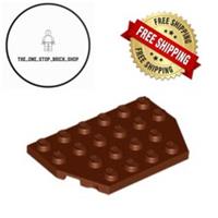 LEGO Reddish Brown Wedge, Plate 4 x 6 Cut Corners (5 pack) 32059 NEW FREE P&P