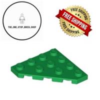 LEGO Green Wedge, Plate 4 x 4 Cut Corner (5 pack) 30503 NEW FREE P&P