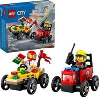 LEGO CITY 60458 PIZZA VS FIRE TRUCK RACE CAR PACK New Sealed Sent Securely Boxed