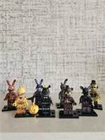 Set Of 8, Five Nights At Freddys CUSTOM Minifigures