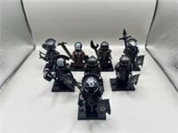 Set Of 8, Uruk-hai White Hand CUSTOM Lord Of The Rings Minifigures Orcs Lego