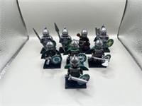 Set Of 8: Warriors of Rohan CUSTOM Lego Lord Of The Rings Minifigures