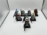 Set of 8, Airborne Clone Troopers Custom Star Wars Minifigures Lego