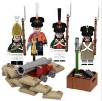 Russian Napoleonic Soldiers & Cannon Set. Grenadiers Custom Minifigures War Lego