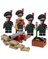 British Napoleonic Soldiers Highlanders & Cannon Set. Custom Minifigures Lego