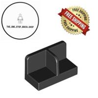 LEGO Black Panel 1 x 2 x 1 With Center Divider 93095 (5 Pack) NEW