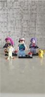 Set of 4: Pokmon Team Rocket & Ash Ketchum Custom Lego Minifigures Pikachu