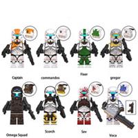 Set of 8: Clone Trooper Commandos Custom Lego Star Wars Minifigures. Omega Squad