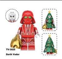 Christmas Tree Darth Vader CUSTOM LEGO Star Wars Minifigure Dark Side Red