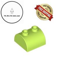 LEGO Lime Slope, Curved 2 x 2 Double 30165 (10 Pack) NEW