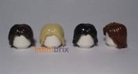 4x Lego Hair 88283 Dark Brown, Tan, Black, Reddish Brown Male NEW