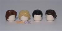 4x Lego Hair - Han Solo, Luke Skywalker, Lando Calrissian, Princess Leia lot001
