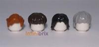 4x Lego Hair - Professor Lupin, Flitwick, Snape, Ollivander Harry Potter lot004