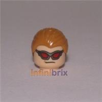 Lego Hawkeye Head + Hair piece from sets 6867, 6868 + 30165 for Super Heroes NEW