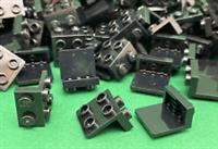 LEGO Bracket / 1x2 2x2 Black Angle Plate / Part No. 21712, 44728 / 30 Pieces