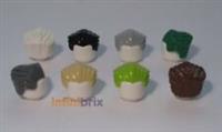 Lego Hair 64798 / 90461 PICK & MIX ANY COLOURS! White Black Grey Green Tan Brown